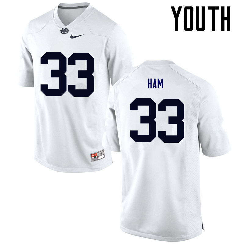 NCAA Nike Youth Penn State Nittany Lions Jack Ham #33 College Football Authentic White Stitched Jersey KSX1498WC